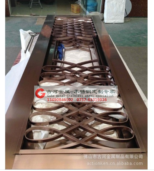 门业图片-不锈钢推拉门黑钢不锈钢自动感应门，不锈钢玻璃推拉门，不锈钢隔断门GHD002图片